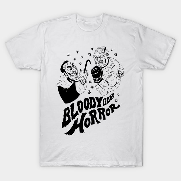 Bloody Good Horror Showdown (Black Print) T-Shirt by Bloody Good Horror Spooky Store